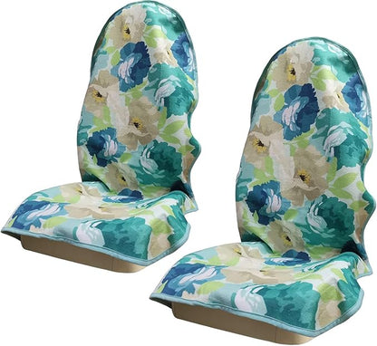 Car Seat Covers 2pcs Waterproof Towel Car Seat Cover Universal Fit for Most Trucks SUV Fitness Athletes Pets Gym and Water Sport(Chrysanthemum)