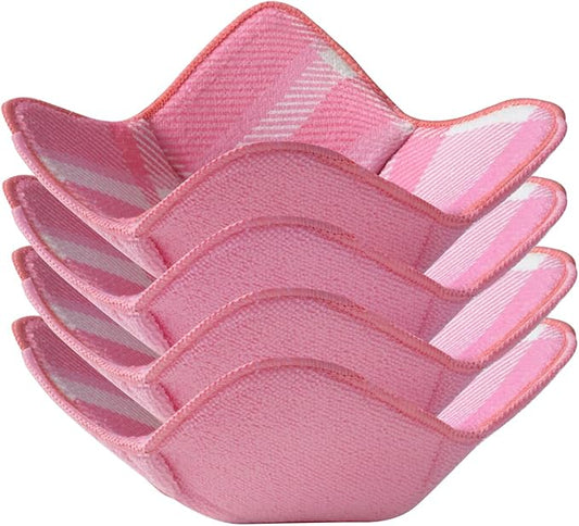Aticca Microwave Bowl Cozy Holders for Hot Food Set of 4 Hot Pads for Bouillon Cups Multipurpose Heat Proof Plate Holder