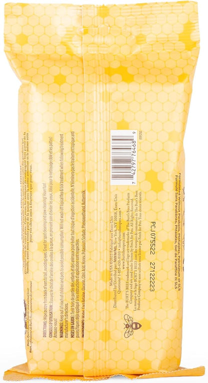 Burt's Bees for Pets Gentle Cleansing Puppy Wipes with Buttermilk, 98% Natural Origin Formulas, Hypoallergenic Dog Wipes Cleaning, Dog Cleaning Wipes, Dog Wipes for Paws and Butt, 50ct