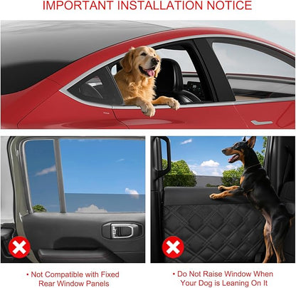 Surfcabin Dog Car Door Protector – 20% Larger Design for Trucks & Large SUVs, Thickened Waterproof Door Panel Covers, Protects Doors from Dog Scratching