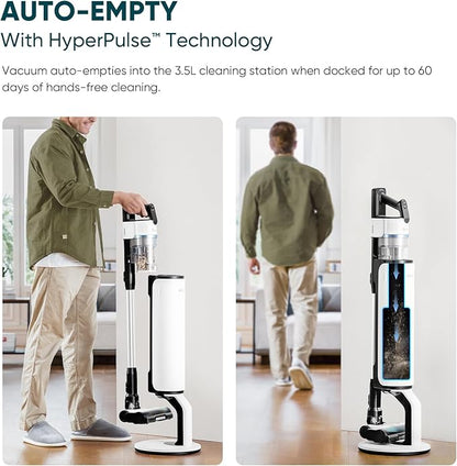 LEVOIT AERO Cordless Vacuum with Auto-Empty Station, HyperPulse Technology, Anti-Tangle Brush, 5-Stage Filtration, HEPA Filter, Up to 70 Minutes, Powerful Suction for Pet Hair, Carpet, Hard Floor