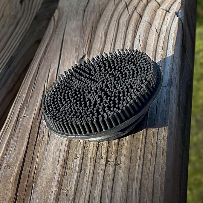 Jeffers Face & Finishing Brush for Dogs, Cats, Horses – Soft Rubber Grooming Tool for Face, Ears, Fur, Coat, Bath, Shedding, Deshedding, Pet Brush for Sensitive Areas, Small Compact Size - Black