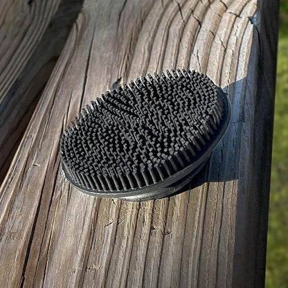 Jeffers Face & Finishing Brush for Dogs, Cats, Horses – Soft Rubber Grooming Tool for Face, Ears, Fur, Coat, Bath, Shedding, Deshedding, Pet Brush for Sensitive Areas, Small Compact Size - Black