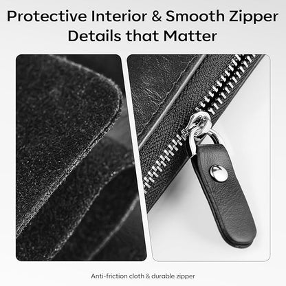Manicure Kit, FAMILIFE Professional Manicure Set Nail Kit, 11 in 1 Stainless Steel Nail Clippers Set, with Portable Black Leather Travel Case Luxury Gifts for Him