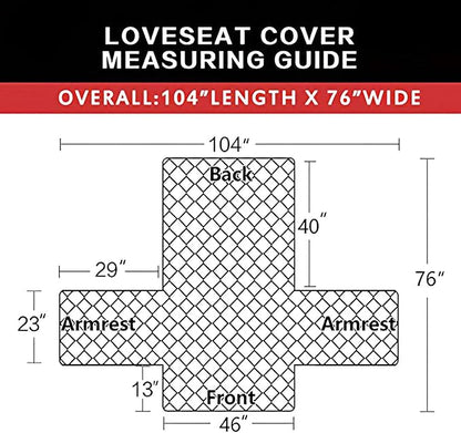 Easy-Going Reversible Loveseat Couch Cover for 2 Cushion Couch Sofa Cover for Dogs Water Resistant Furniture Protector with Foam Sticks Elastic Straps for Pet (Loveseat, Light Gray/Light Gray)