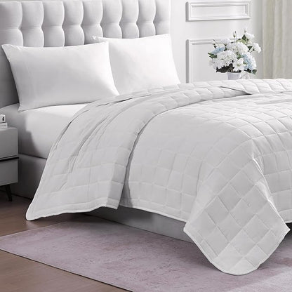 Casa Platino White Ultra Soft Pre-Washed Lightweight Down Alternative All Season Twin Size Bed Blanket