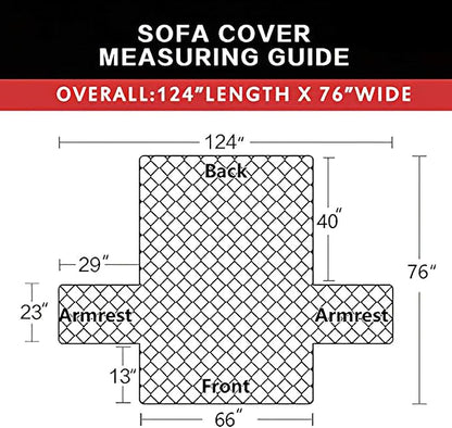 Easy-Going Reversible Couch Cover for 3 Cushion Couch Sofa Cover for Dogs Water Resistant Furniture Protector Cover with Foam Sticks Elastic Straps for Pet Cat (Sofa, Brown/Brown)