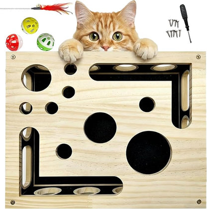 2026 New Cat Scratch Puzzle Enrichment Box, Cats Nail File Enrichment Box with Sandpaper Inside, Stress-Free Alternative to Trimming Nails, Cat Toys Interactive for Indoor Cats Nail Scratcher