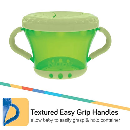 Nuby 2-Pack Snack Keepers, Blue and Green