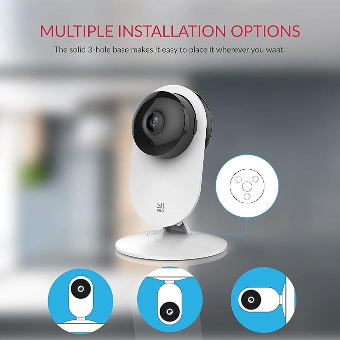 YI Pro 2K Home Security Camera, 2.4Ghz Wired Indoor Camera with Person, Vehicle, Animal Smart Detection, Phone App, Compatible with Alexa and Google Assistant 2Packs