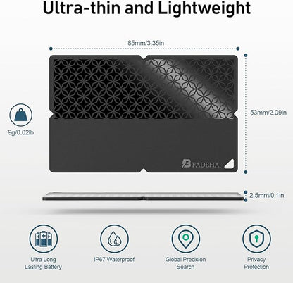 2026 [Apple MFi Certified] (iOS Only) Bluetooth Tracker Smart Card for Apple Find My iPhone Ultra-Thin Wallet GPS Tracker, 5-10 Years Staying Power, Keys Finder & Item Locator for Keys, Bags, Passport