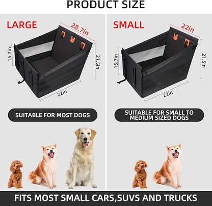 TKYZ Medium Dog Car Seat,Back Seat Extender for Dogs,Waterproof Large Dog Seat Cover for Backseat, Pet Bed for Car Hammock(Grey-s)