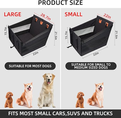 TKYZ Medium Dog Car Seat,Back Seat Extender for Dogs,Waterproof Large Dog Seat Cover for Backseat, Pet Bed for Car Hammock(Black-s)