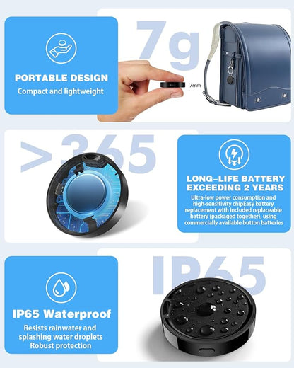 Air Tags for Android,Air Tags-4 Pack Android,Android Tracker Tags,2 Year Battery Life,Google Find Trackers for Google'S Find Hub App,IP65 Waterproof Luggage Tracker Android for Keys,Wallets,Suitcases