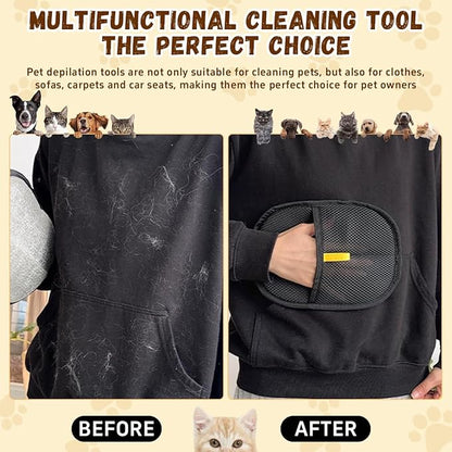2PCS Pet Hair Removal Glove for Cats & Dogs, Electrostatic Pet Hair Removal Gloves, Reusable Hair Remover, Upgrade Efficient Grooming Gloves for Pet Hair for Clothing/Couch/Furniture/Carpet/Car Seat