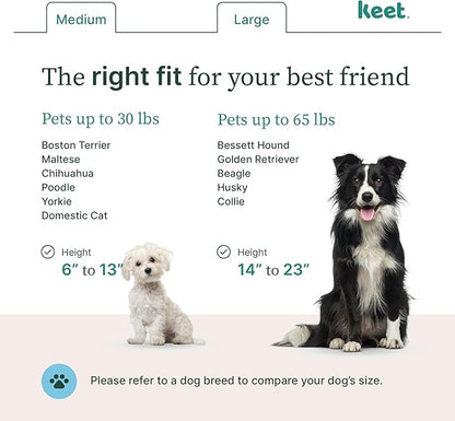 Keet Fluffy Deluxe Pet Bed, Charcoal, Large (40x23x13)