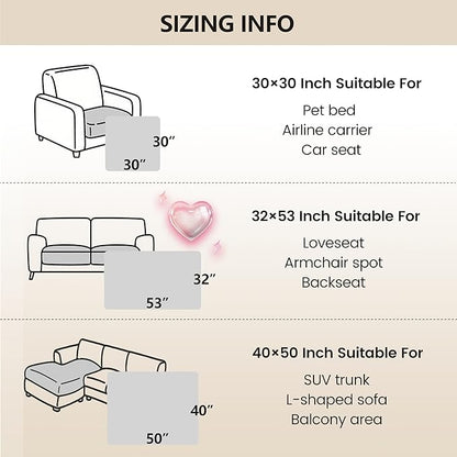 gogobunny 100% Double-Sided Waterproof Dog Bed Cover Pet Blanket Sofa Couch Furniture Protector for Puppy Large Dog Cat, Reversible (32x53 Inch (Pack of 1), Dark Green/Light Green)