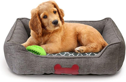 – Premium Dog or Cat Bed | Large Dog Bed Measures 30 x 23 x 7, Perfect for Pets up to 55 lbs. | 100% Polyester Pet Bed | Charcoal Gray