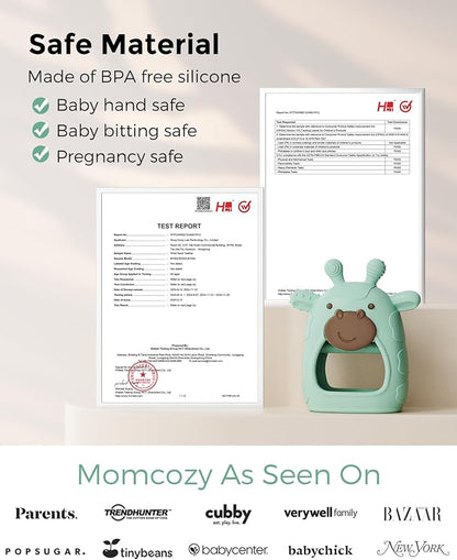 Momcozy Baby Kit, Baby Shower & Registry Essential Kit for Grooming & Cleansing Care, Includes Electric Nail File, Teether, Bath Brush, Cradle Cap Brush,Comb, Finger Toothbrush,Newborn Must-Have