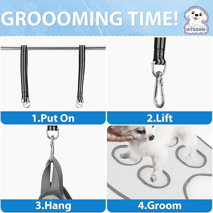 Pet Grooming Hammock Harness for Large Giant Dogs Nail Trimming XXL, Dog Sling for Cutting Nails, Dog Hanging Holder Hanger with Nail Clippers, Nail File, Scissors