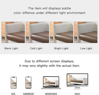 Yates Home PU Leather Couch Sofa Cushion Slipcover Water-Proof Elastic Chair RV Seat Covers Sofa Furniture Protector Slip Cover for Settee Seater Replacement in Living Room（Loveseat, Camel）