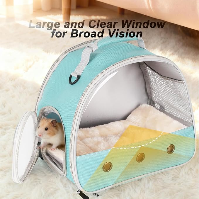 2-Pack Guinea Pig Carrier Backpack and Playpen with Lid, Breathable Pet Pen Excercise Fence, Portable Travel Cage for Bunny, Bearded Dragon, Rabbits, Hamster, Chinchillas, Sugar Glider, Squirrel