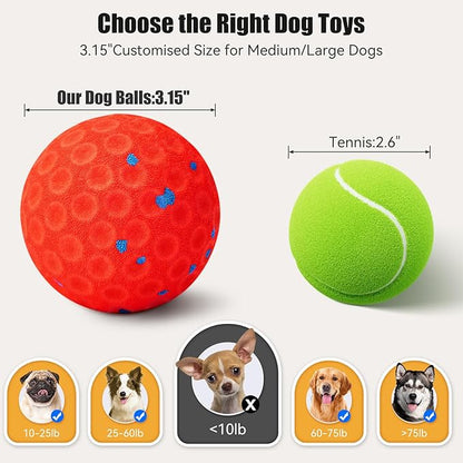 Interactive Dog Toys - Chew-Proof Dog Ball for Aggressive Chewers, Self-Moving Automatic Vibration with 3 Modes, IP54 Waterproof E-TPU, Ideal for Medium and Large Dogs