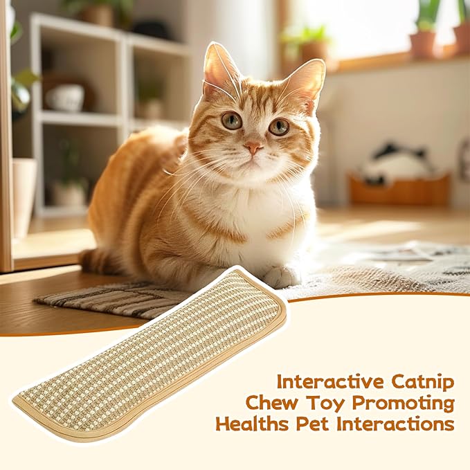 2 Pcs Catnip Toys for Cats,Interactive Catnip Chew Toy,Scratching Posts for Indoor Cats Adults,Cat Chew Toy,Enrichment Toy,Kitten Teething,Catnips Pillows for Bored Indoor (2 PCS, S)