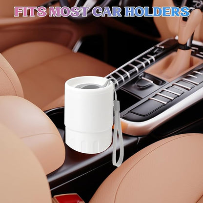 Portable Sunflower Seed Cup with Shell Storage, 3D Printed Pistachios Nut Snack Bowl Containers for Outdoor/in Car/Travel/Sports Games, Seed Lovers Gift - White