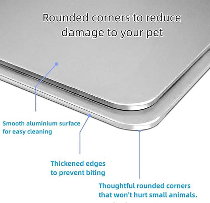 KABASI Rabbit Cooling Pad, Hamster Cool Plate Ice Bed, Pet Cooling Mat for Bunny Puppy Kitten Guinea Pig Cat & Other Small Pets Stay Cool, Bite Resistance Aluminium Alloy Cool Pads, 12x8 in