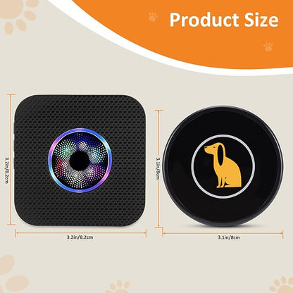 Ownpets Smart Dog Door Bell, Wireless Dog Doorbell for Potty Training & Housebreaking, Dog Bell to Go Outside, 1000Ft Range Waterproof Touch Button, 55 Melodies, Ideal for Puppies & All Dog Breeds