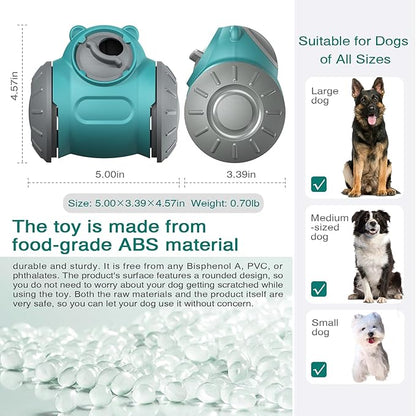 2026 Interactive Dog Dispenser Toy - Premium Food for Smart Dogs - Adjustable Food Puzzle for Small Medium and Large Dogs For Large/Medium/Small Aggressive Chewers Breed Pet Cat Color Mars Green