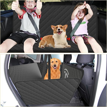 Dog Car Seat Cover for Back Seat for Tesla Model Y and Model 3 Ruff Liners Dog Back Seat and Door Cover Waterproof Pet Seat Cover Protects Dog Hammock for Tesla Model 3 Accessories Model Y Accessories