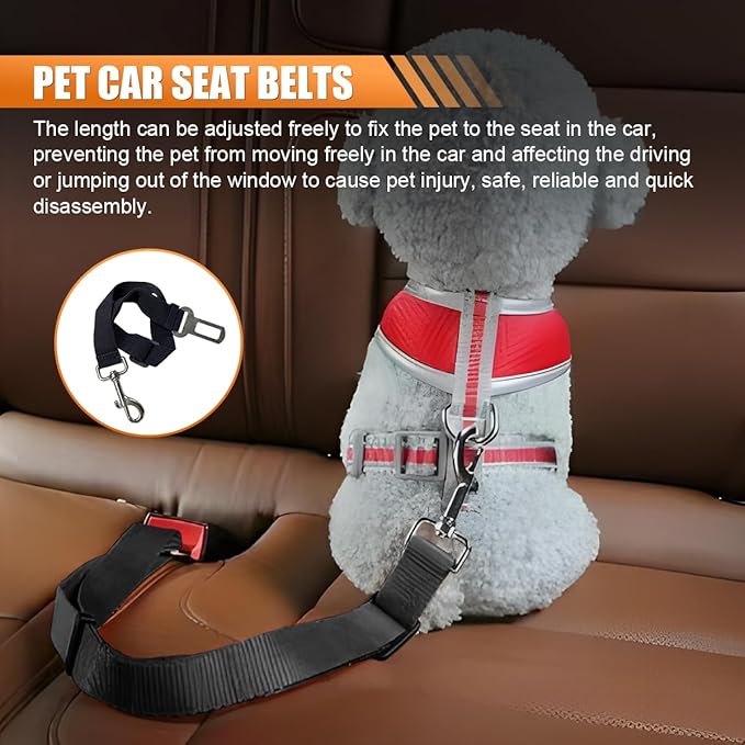 ZIMISI Dog Car Seat Cover, Waterproof & Scratch Proof Car Seat Protector with Side Flaps, Nonslip Front Car Seat Covers with Safety Belt, Universal Dog Mat for Cars, SUVs, Trucks (Grey)