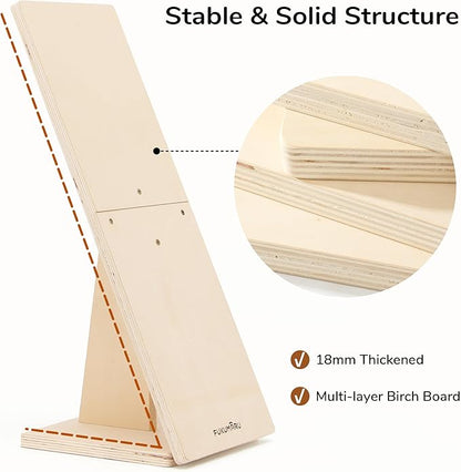FUKUMARU Cat Scratcher, 23.66 Inch Sisal Cat Scratching Post Ramp, Replaceable Scratching Mat for Indoor Cats, Wood Frame L Shape Wall Mounted Scratch, Cats Scratch Furniture Protector for Couch Sofa