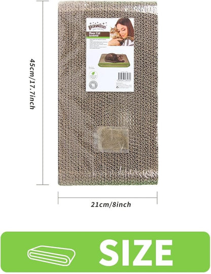 PAWISE Cat Scratcher – Reversible Cardboard Scratching Pad, Durable Cat Scratch Bowl & Bed, Interactive Scratcher for Indoor Cats & Kittens (17.7X8)