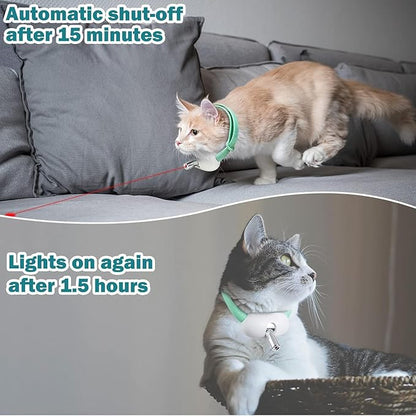 Generic Automatic Cat Laser Toys - Interactive Cat Toys with LED Light, Wearable Electronic Collar for Kitten, USB Rechargeable