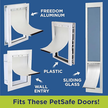 Best Pet Flap Large Replacement Dog Door Non PVC Flap Fits PetSafe PAC11-11039 - Measures 10 1/8" x 16 7/8" Longer Lasting, Most Energy Efficient, Less Shrinkage, BPA Free (Pack of 2)