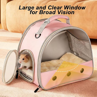 2-Pack Guinea Pig Carrier Backpack and Playpen with Lid, Breathable Pet Playpen Pop Open Exercise Fence, Portable Small Animal Cage for Rabbits, Chinchillas, Squirrel, Lizard, Sugar Glider