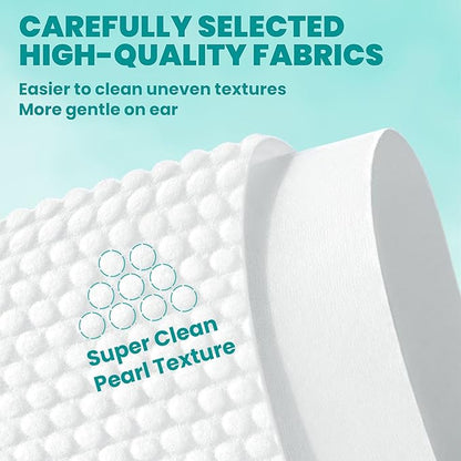 MEDUWEDU Wider Ear Cleaner Finger Wipes 60 Counts, Dog Ear Cleaner, Grooming Kit Care for Dogs and Cats,Otic Cleaning Pads, Remove Wax, Dirt & Stop Smelly, Itchy, Non-Irritating, Coconut Scent