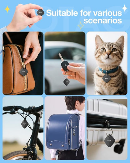 Air Tags for Android,Air Tags-4 Pack Android,2 Year Battery Life,Air Tracker Tags with 4 Case,Google Find Trackers for Google'S Find Hub App,IP65 Waterproof Luggage Tracker for Keys,Wallets,Suitcases