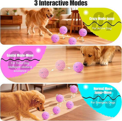 Interactive Dog Toys - Chew-Proof Dog Ball for Aggressive Chewers, Self-Moving Automatic Vibration with 3 Modes, IP54 Waterproof E-TPU, Ideal for Medium and Large Dogs