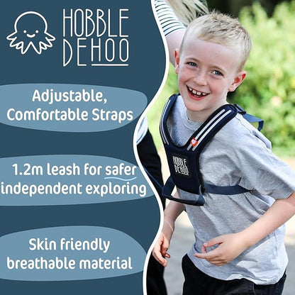 Hobble De Hoo Autism Safety Harness with leash for Kids 2–7 | Walking Safety Vest with Grab Handles for Wandering Prevention