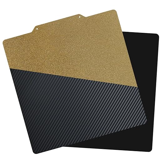 Textured PEI & Smooth PET (Carbon Fiber Pattern) Print Bed Flexible Hot Bed Plate Compatible with CR-10, CR-10S Sidewinder X1 X2