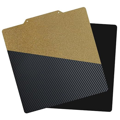Textured PEI & Smooth PET (Carbon Fiber Pattern) Print Bed Flexible Hot Bed Plate Compatible with CR-10, CR-10S Sidewinder X1 X2