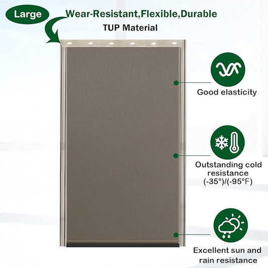 Large Dog Door Replacement Flap, Compatible with PetSafe Freedom Pet Doors PAC11-11039, Measures 16 7/8” x 10 1/8”, Doggie Door Flap Made from Durable Flexible TPU Materials
