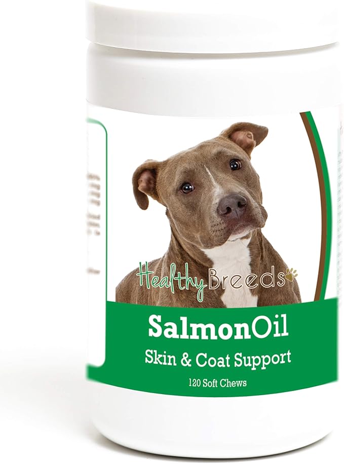 Healthy Breeds Pit Bull Salmon Oil Soft Chews 120 Count