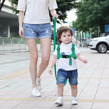 Accmor Toddlers Leash + Anti Lost Wrist Link, Baby Walking Harness Kids Safety Harness Cute Dinosaur Kids Walking Wristband Assistant Strap Belt for Boys (LightGreen)