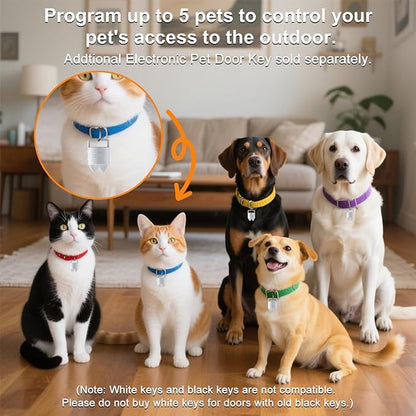 Electronic Smart Key for AJKJ Smart Pet Door, Add More Pets, Only 1 Key -1PCS - Fit for New Cat/Dog Door