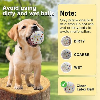Automatic Dog Ball Launcher, Upgraded Dog Ball Throw Launcher, Adjustable Distance 20-45FT, for Small/Medium Dogs, with 3 2.3-inch ETPU Balls, Indoor and Outdoor Interactive Toys